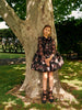 Petitte Amalie Poplin Black Floral Dress.