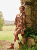 Petitte Amalie Scattered Applique Cord Caramel Dress.