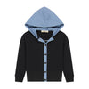 Retrokid Denim Hood Scuba Bomber Black/Denim