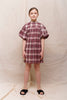 Christina Rohde Light Pink/ Bordeaux Plaid Dress Dress No. 1127 122