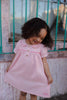 Retrokid Linen Ric Rac Dress Pink