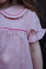 Retrokid Linen Ric Rac Dress Pink