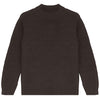 Calla Lili Mock Neck Embossed Brown Sweater.