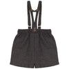 Calla Lili Boy Tweed with Suspenders Grey/Brown Short.