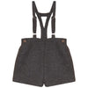 Calla Lili Boy Tweed with Suspenders Grey/Brown Short.
