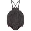 Calla Lili Baby Girl Tweed Grey/Brown Romper