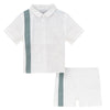 Mann Coordinated Stripe White/Green Set