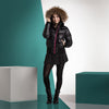 Ellabee Celine Bomber Fuschia Accent Natural-Racoon Fur Coat