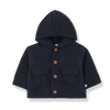One More In The Family Hooded Dark Blue Jacket