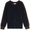 Mann Two Tone Cable Detail Color Cardigan.