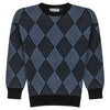 Blumint Black/Blue Diamond Crew Neck Sweater