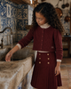 Retrokid Emerson Ribbed Knit Burgundy Cardigan