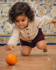 Retrokid Emerson Baby Girl Shirt + Bloomer Burgundy/ Floral Set.