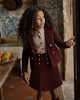 Retrokid Emerson Pleat Burgundy Skirt.
