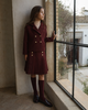 Retrokid Emerson Pleat Burgundy Skirt.