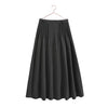 Retrokid Emerson Gathered Pleats Maxi Gray Skirt.
