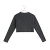 Retrokid Emerson Ruffle Knit Crop Gray Cardigan.
