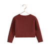 Retrokid Emerson Ribbed Knit Burgundy Cardigan