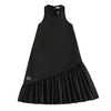 Retrokid Emery Slanted Tier Collar Maxi Black Dress
