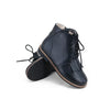 Camille Kids Emily Leather Black Fringes Booties