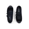 Camille Kids Estella Suede + Leather Black Shoes