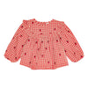 Floss Molly Longsleeve Berry Gingham Blouse