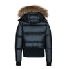 Ellabee Girls Bomber Raccoon Fur Red Zipper