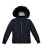 Ellabee Boys Gabriel Beige-Accent Black-Racoon Fur Coat