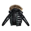 Ellabee Celine Bomber Green Apple Accent Natural-Racoon Fur Coat