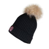 Ellabee Ribbed Fox Beanie Black