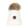 Ellabee Ribbed Fox Beanie White