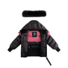 Ellabee Fashions Fur Accent Lining Black/Fuscia Bomber.