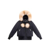 Ellabee Fashions Layla Canvas Pom-Pom Black Gold Fox Bomber.
