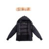 Ellabee Fashions Layla Canvas Pom-Pom Black Gold Fox Bomber.