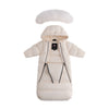 Ellabee Fashions Down Fur Off White Snowsuit.