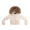 Ellabee Fashions Bella Enfant Fur Down Cappucino/Corduroy/Beige Lining Jacket.