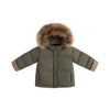 Ellabee Fashions Lyane Enfant Fur Down  Forest Green Jacket.