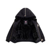 Ellabee Fashions Elora Fur Lined Down Black Hoodie.