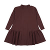 Farren and Me Low Waisted Mockneck Washed Burgundy Dress