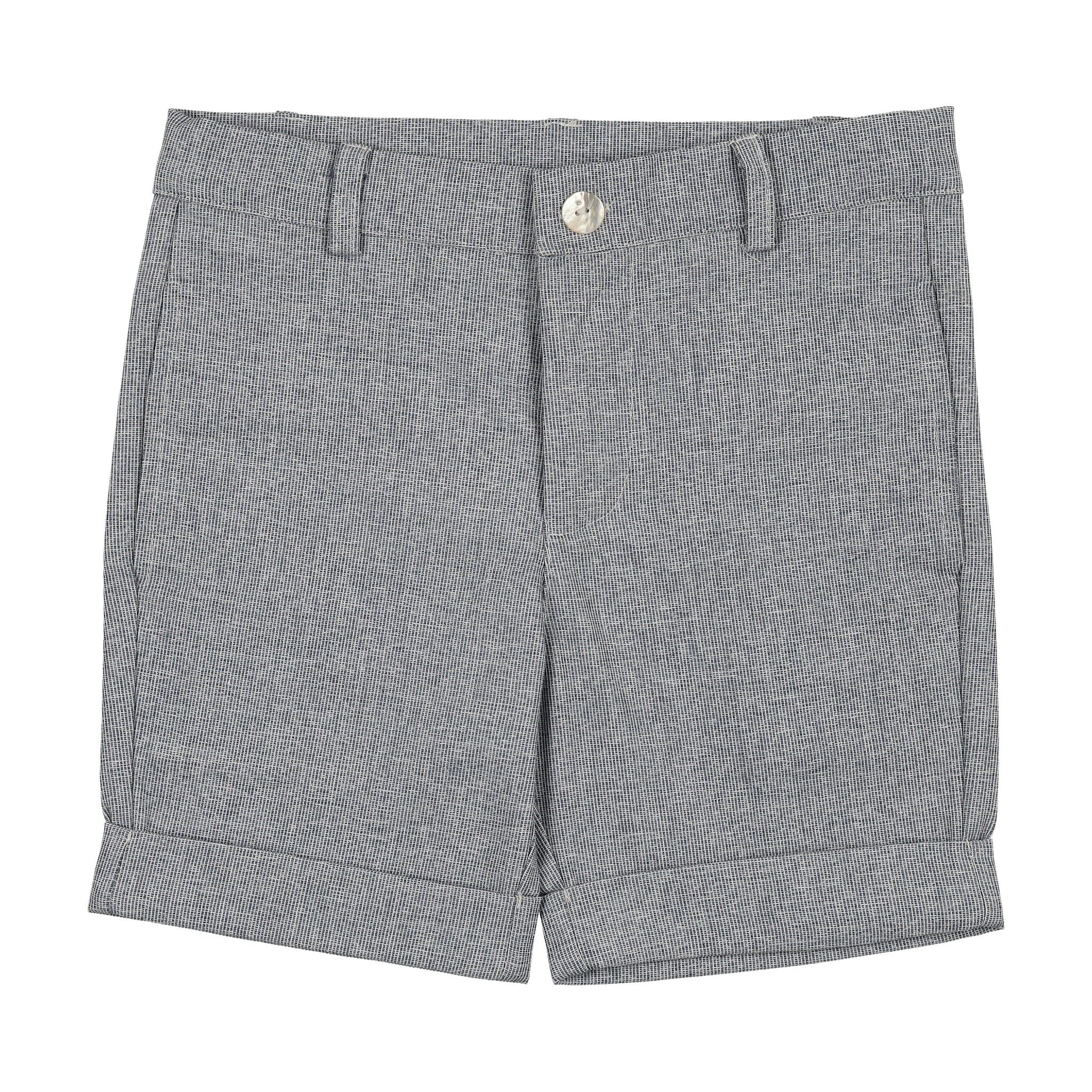 Sweet Threads Frank Textured Blue Shorts