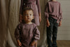 Farren & Me Washed edge  Washed Purple Overall Set