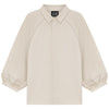 Gem Lantern Sleeve Cream Shirt