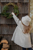 One More In The Family Girly Beige Coat with Scarf