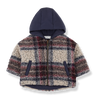 One More In The Family Sherpa Hooded Dark Blue Jacket