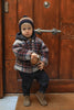 One More In The Family Sherpa Hooded Dark Blue Jacket