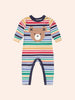 Huxbaby Rainbow Stripe Huxbear Multi Romper