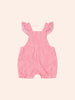 Huxbaby Classic Stripe Bubble Geranium/ Almond Milk Romper