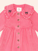 Huxbaby Vintage Collar Washed Cherry Dress