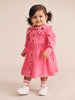 Huxbaby Vintage Collar Washed Cherry Dress