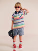 Huxbaby Moto Hux Rainbow Stripe Multi Polo